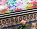 Lenjerie de pat dubla Amira White, Melli Mello, 3 piese, 200 x 220 cm, 100% bumbac satinat, multicolora