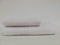 Set 2 prosoape de baie HT.JDY.002, Class, 100% bumbac, alb
