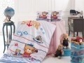 Lenjerie de pat pentru copii Sailor, Nazenin Home, 4 piese, 120 x 160 cm, 100% bumbac ranforce, multicolora