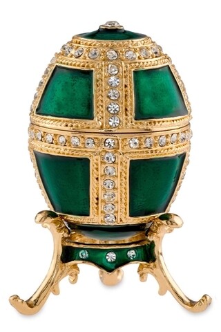 Cutie decorativa Egg, Hermann Bauer, 4x7.5 cm, verde
