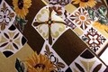 Covor pentru bucatarie, Olivio Tappeti, Carpet Queen 2, Brown Sunflower, 40 x 60 cm, 80% bumbac, 20% poliester, multicolor
