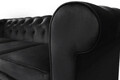 Canapea Oxford Chesterfield, 93x214x75 cm, 3 locuri, Graphite