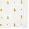Traversa pentru masa Shiny, Decomex, 45x140 cm, bumbac, alb/auriu