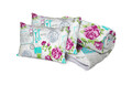 Set Alcam, Rose, 2 perne microfibra 50x70 cm si pilota matlasata 180x200 cm