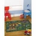 Covor Matrix Kiddy Happy Town Red/Blue, 80 X 120 cm, multicolor