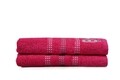 Set 2 prosoape de maini, Beverly Hills Polo Club, Botanik, 50x90 cm, 100% bumbac, fucsia