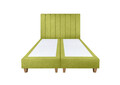 Pat matrimonial, Stockholm, Lines E, 180x200 cm, saltea tip Pocket, topper memory, Verde