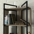 Corp biblioteca, Tera Home, Costa, 63.6x180x34.8 cm, PAL, Nuc negru