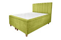 Pat matrimonial, Stockholm, Lines E, 140x200 cm, saltea tip Pocket, topper memory, Verde