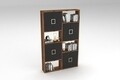 Biblioteca RF.004.004.138, Gauge Concept, 93x22x150 cm, PAL, aluna/negru