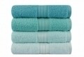 Set 4 prosoape de baie, Hobby, 50x90 cm, 100% bumbac, albastru/turcoaz/bleu