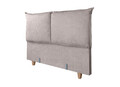 Pat matrimonial, Stockholm, Pillows E, 180x200 cm, saltea tip Pocket, topper memory, Taupe