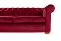 Canapea extensibila Oxford Chesterfield, 88x216x75 cm, 3 locuri, Red