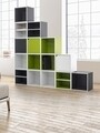 Raft modular, Composite Cube Shelf, Bizzotto, 35x29.5x35 cm, PAL laminat/MDF, verde