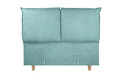 Pat matrimonial, Stockholm, Pillows E, 160x200 cm, saltea tip Pocket, topper memory, Mint