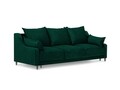 Canapea extensibila, Lilas, Mazzini Sofas, 3 locuri, cu lada de depozitare, 215x94x90 cm, catifea, verde bottle