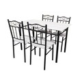 Set dining/bucatarie Bedora Asador, masa cu 4 scaune, 120x70x75 cm