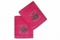 Set 2 prosoape de maini Happy, Beverly Hills Polo Club, 50 x 90 cm, 100% bumbac, Fuchsia 201, roz