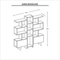 Biblioteca Asrin, Maison in Design, 130 x 22 x 140.8 cm, PAL, alb