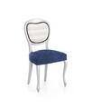 Set 2 huse scaun elastice bi-stretch, Iria, albastru C/3
