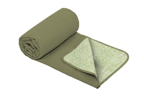 Cuvertura matlasata cu 2 fete Alcam, microfibra, 210x220 cm, Green Jeans