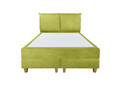 Pat matrimonial, Stockholm, Pillows E, 160x200 cm, saltea tip Pocket, topper memory, Verde