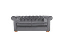 Canapea Oxford Chesterfield, 93x183x75 cm, 2 locuri, Gri antracit