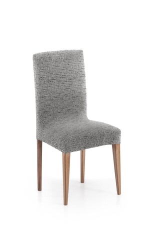 Set 2 huse scaun elastice bi-stretch, Candy, inaltime spatar pana la 55 cm, gri C/6