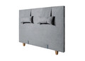 Pat matrimonial, Stockholm, Classic E, 180x200 cm, saltea tip Pocket, topper memory, Gri