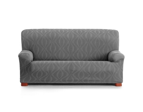 Husa canapea elastica bi-stretch, Iria, 4 locuri, gri inchis C/16