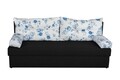 Canapea extensibila Alfi Anthracite 192x80x77 cm cu lada de depozitare, Blue Anemone