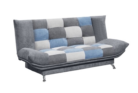 Canapea extensibila, Visby, Denim Grey, 88 x 90 x 193 cm, cu spatiu de depozitare, multicolor