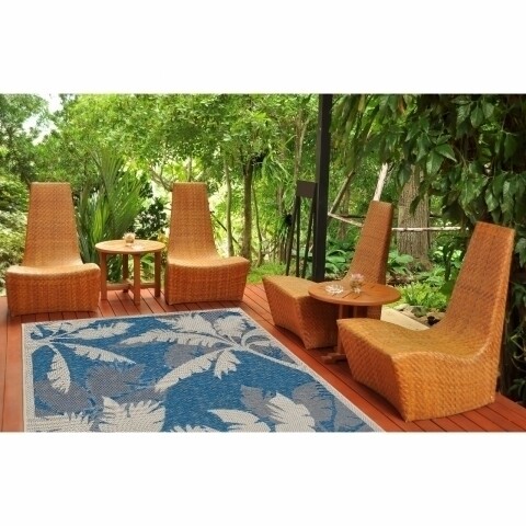 Covor indoor outdoor Floorita PALMS BLUE 160X230