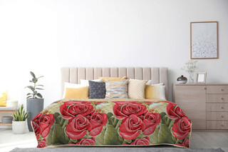 210x220 cm, Red Rosa