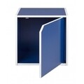 Raft modular cu usa, Composite Cube, Bizzotto, 35x29.5x35 cm, MDF laminat, albastru
