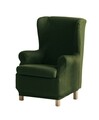 Husa fotoliu elastica bi-stretch, Ulises, wing chair, verde C/4