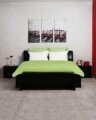 Lenjerie 2 persoane Nature, 100% Bambus, 6 piese, 200x220 cm, Verde