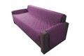 Husa matlasata cu doua fete Alcam pentru canapea 3 locuri Purple/ Vanila