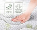 Saltea ortopedica Aloe Vera Dual Confort, 120x200x25cm, Memory 4 cm, 7 zone de confort, reversibila, fermitate medie