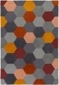 Covor Homeycomb Bedora,  80x150 cm, 100% lana, multicolor, finisat manual