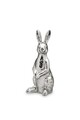 Decoratiune Rabbit, Hermann Bauer, 13x12.3x30 cm, argintiu
