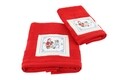 Set 2 prosoape de baie, Bahar Home, Kardan Adam, 100% bumbac, rosu