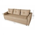 Canapea Extensibila Firenze Lux Cappuccino 218x85x85 cm + lada de depozitare,