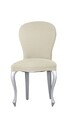 Set 2 huse scaun elastice bi-stretch, Sucre, inaltime spatar pana la 55 cm, natural C/0