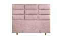 Pat matrimonial, Stockholm, Harmony E, 180x200 cm, saltea tip Pocket, topper memory, Roz pudra