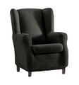 Husa fotoliu elastica bi-stretch, Aquiles, wing chair, gri inchis C/16