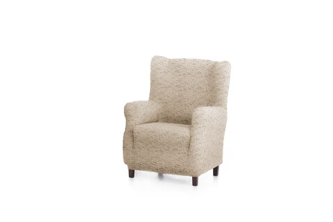 Husa fotoliu elastica bi-stretch, Candy, wing chair, bej C/1