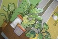 Covor pentru bucatarie, Olivio Tappeti, Carpet Queen 2, Plants, 50 x 100 cm, 80% bumbac, 20% poliester, multicolor