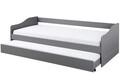 Pat multifunctional pentru o persoana, 90x200 cm, Malte, Inter Link, lemn, gri