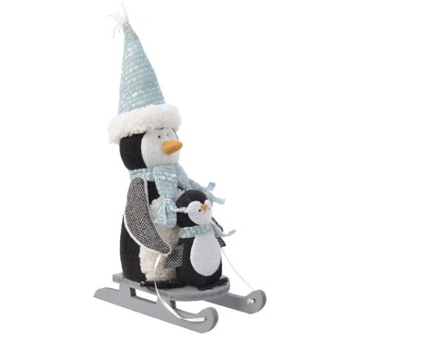 Decoratiune Penguin, Decoris, poliester, multicolor